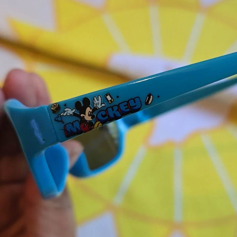 EUC - Disney Mickey Toddler Sunglasses in Blue with Orange tips